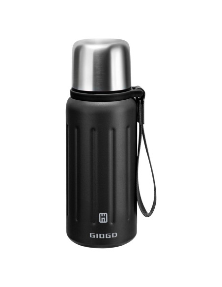 Botella Térmica de Acero Inoxidable GIOGD 600ml Negra Botella Térmica de Acero Inoxidable GIOGD 600ml Negra