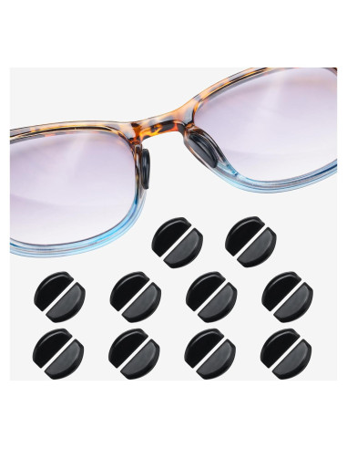 Almohadillas para nariz de gafas Omnful 10 pares negras 2mm