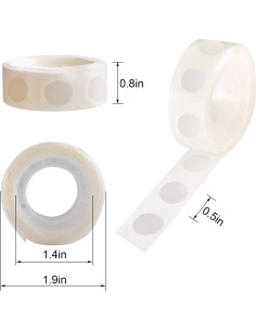Puntos de Pegamento Transparente Doble Cara 1000pcs GEGEMAOYI 2
