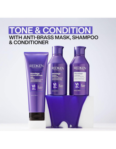 Redken Blondage Máscara Anti-Amarillo 250 ml - Cabello Rubio