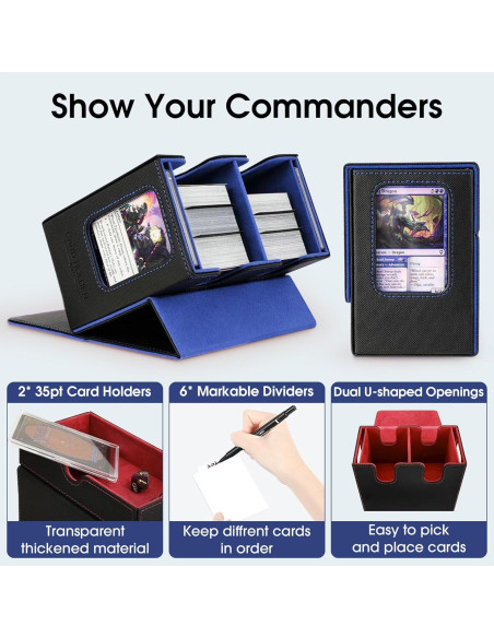 Caja de Barajas PANIMOSI Commander - Almacenamiento 540+ Cartas Caja de Barajas PANIMOSI Commander - Almacenamiento 540+ Cartas