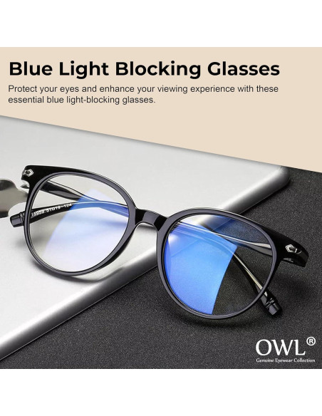 Gafas de luz azul OWL con lentes claros UV400 - Paquete de 3 Gafas de luz azul OWL con lentes claros UV400 - Paquete de 3