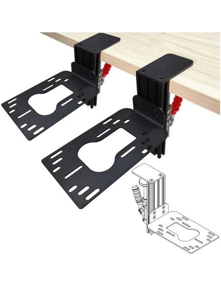 Soporte de Escritorio Hotas WELLMETE para Simulador de Vuelo Soporte de Escritorio Hotas WELLMETE para Simulador de Vuelo