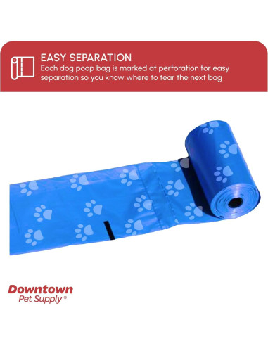 Bolsas de Poop Downtown Pet Supply 520 CT Huellas Arcoíris