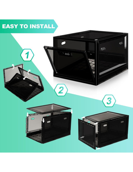 Caja de Seguridad para Medicamentos chefeggukk 12.6L Negra Caja de Seguridad para Medicamentos chefeggukk 12.6L Negra
