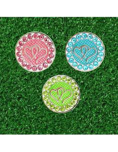 Marcadores de Pelotas de Golf Myartte - Paquete de 3 Cristal 2