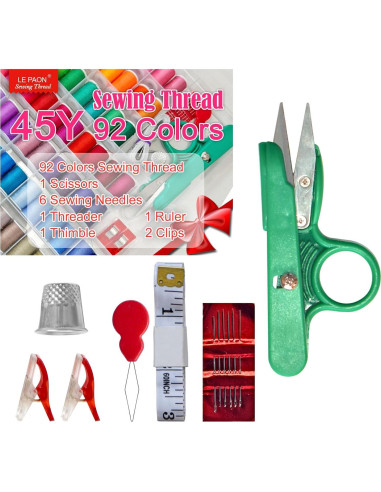 Kit de Costura Completo Le Paon 92 Piezas para Emergencias