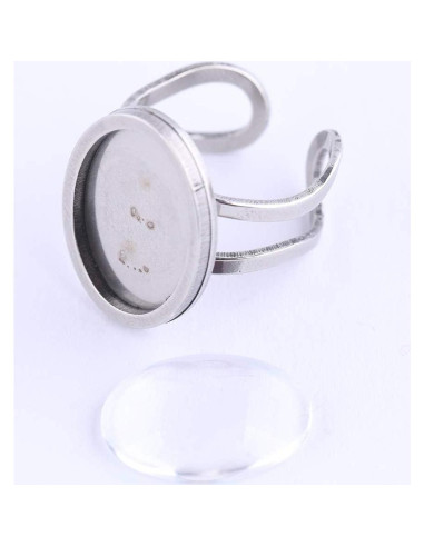 10 Anillos Ovalados de Acero Inoxidable 13x18mm Reidgaller
