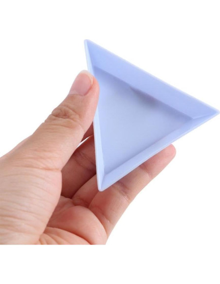 Juego de 10 bandejas triangulares de plástico negro para manualidades Juego de 10 bandejas triangulares de plástico negro para manualidades