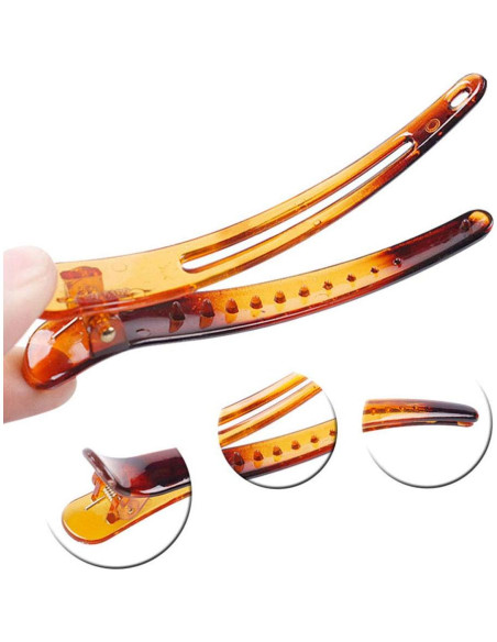 Clip de Pelo Profesional Fodattm 12PCS Antideslizante 4.83cm Marrón Clip de Pelo Profesional Fodattm 12PCS Antideslizante 4.83cm Marrón