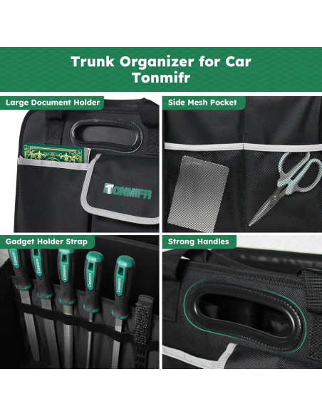 Organizador de Maletero Tonmifr 92L Plegable para SUV y Coche Organizador de Maletero Tonmifr 92L Plegable para SUV y Coche