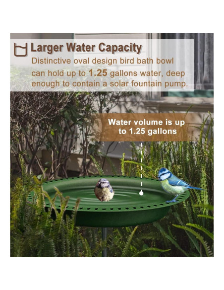 Baño para Aves Garbuildman Ovalado Verde 43.7x33.7cm Baño para Aves Garbuildman Ovalado Verde 43.7x33.7cm