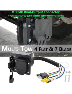 Adaptador MECMO 4 Pines a 7 Pines para Remolque Dual 2