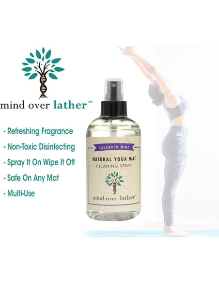 Limpiador de Esteras de Yoga Mind Over Lather 240ml - Lavanda Menta Limpiador de Esteras de Yoga Mind Over Lather 240ml - Lavanda Menta