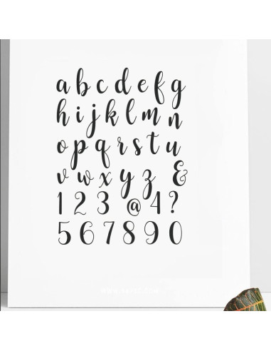 Sellos Transparentes de Letras Minúscula LANGFON 14.5x18 cm