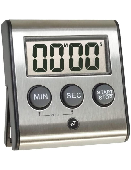 Temporizador Digital de Cocina eTradewinds eT-23 Acero Inoxidable Temporizador Digital de Cocina eTradewinds eT-23 Acero Inoxidable