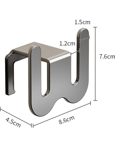 Estante para Pantuflas Yansanido Gris 7.62x5.08cm Sin Perforación