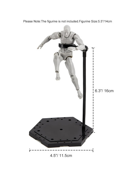 Paquete de 3 Soportes para Figuras de Acción Negros 1/144 Paquete de 3 Soportes para Figuras de Acción Negros 1/144