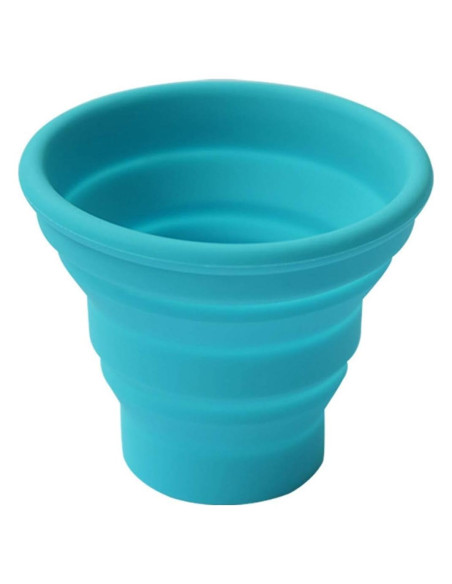 Taza Plegable de Silicona Ecoart Azul para Camping y Viajes Taza Plegable de Silicona Ecoart Azul para Camping y Viajes