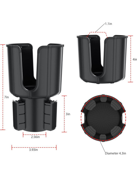Expansor Soporte Taza Coche GloBosenPur CH001 Ajustable 6.6-9.7cm Expansor Soporte Taza Coche GloBosenPur CH001 Ajustable 6.6-9.7cm