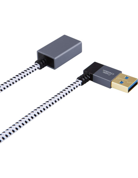 Cable de Extensión USB 3.0 Corto 0.3M CableCreation Ángulo Izquierdo Cable de Extensión USB 3.0 Corto 0.3M CableCreation Ángulo Izquierdo