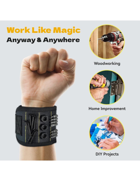 Pulsera Magnética FUPUALL para Herramientas con 15 Imánes Pulsera Magnética FUPUALL para Herramientas con 15 Imánes