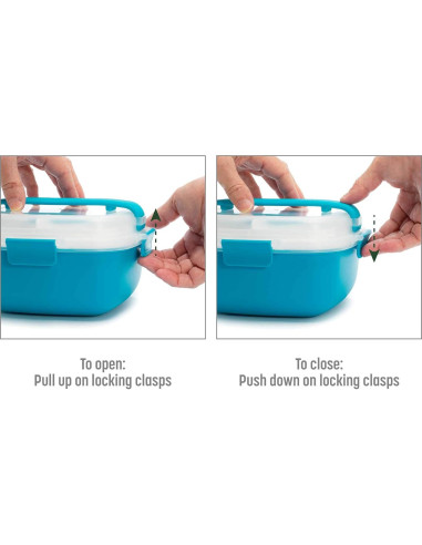 Contenedor de Almuerzo Goodful 1.6L Azul a Prueba de Fugas