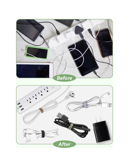 30 Correas de Silicona Reutilizables Viaky para Organizar Cables 30 Correas de Silicona Reutilizables Viaky para Organizar Cables