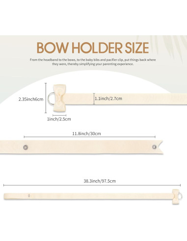 Soporte Organizador de Lazos para Cabello POVETIRE Beige