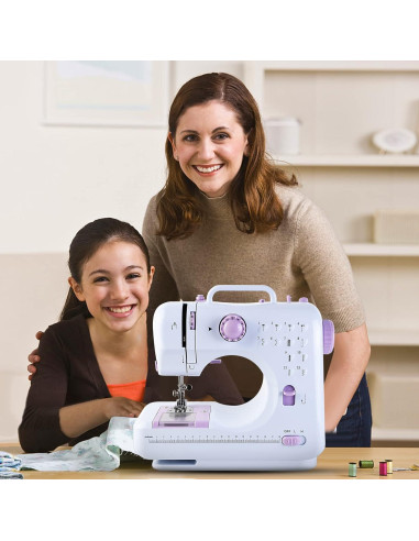Mini Máquina de Coser JUCVNB para Niños 8-12 Años - Púrpura