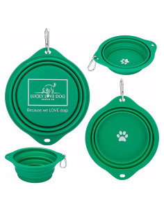 Tazón de Viaje Plegable Lucky Love para Perros - 591 ml