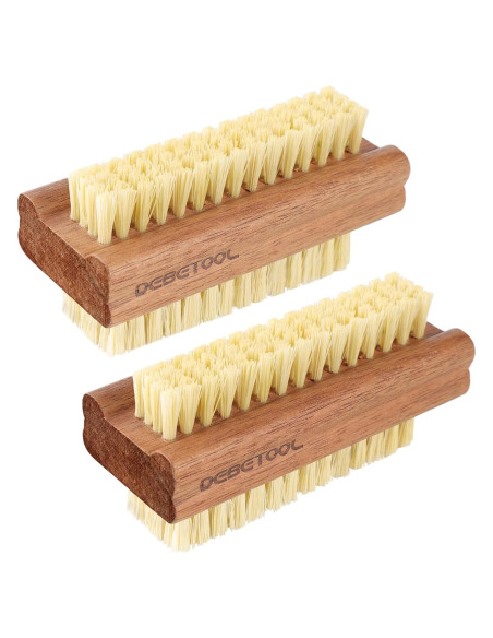 Cepillo de Uñas de Madera de Acacia DEBETOOL - Paquete de 2 Cepillo de Uñas de Madera de Acacia DEBETOOL - Paquete de 2