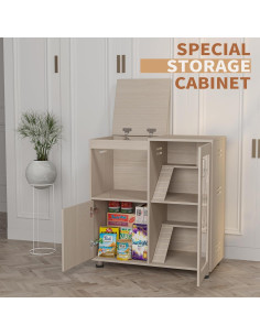 Jaula para Hámster Firscook 4 Niveles Natural 80x40x85 cm 2