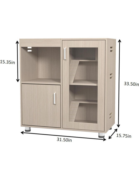 Jaula para Hámster Firscook 4 Niveles Natural 80x40x85 cm Jaula para Hámster Firscook 4 Niveles Natural 80x40x85 cm