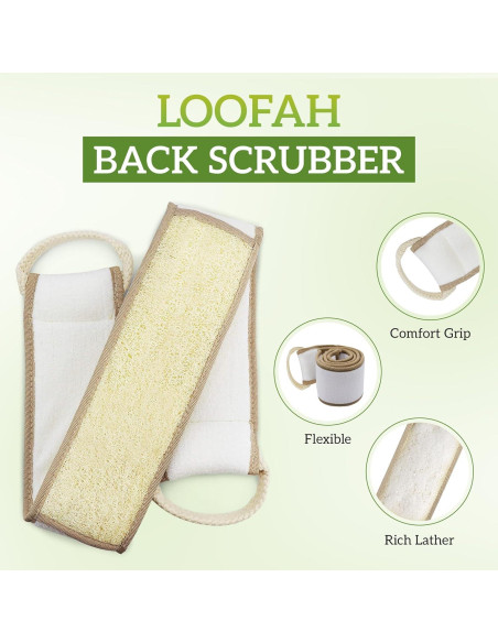 Esponja de Lufa Natural Miw Piw para Espalda 30cm - Exfoliante Biodegradable Esponja de Lufa Natural Miw Piw para Espalda 30cm - Exfoliante Biodegradable