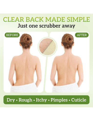 Esponja de Lufa Natural Miw Piw para Espalda 30cm - Exfoliante Biodegradable