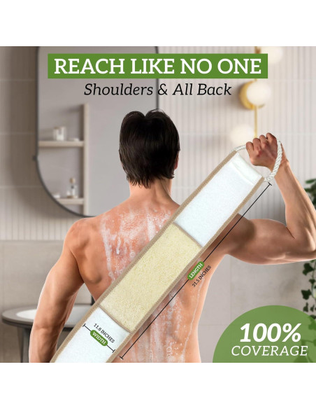 Esponja de Lufa Natural Miw Piw para Espalda 30cm - Exfoliante Biodegradable Esponja de Lufa Natural Miw Piw para Espalda 30cm - Exfoliante Biodegradable