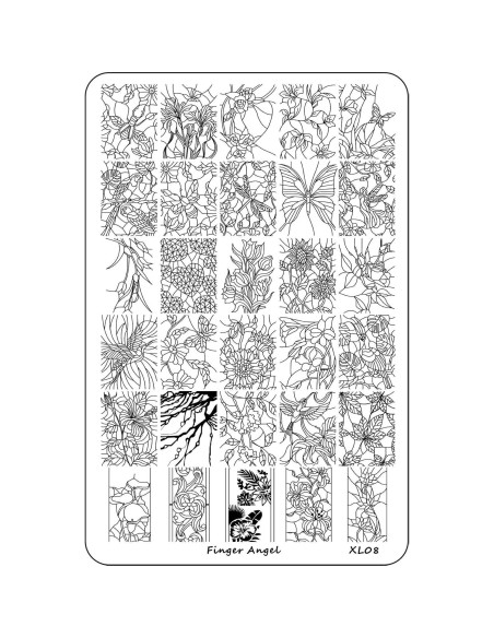 4 Placas de Estampado de Uñas XL HaiQiang con Organizador 4 Placas de Estampado de Uñas XL HaiQiang con Organizador
