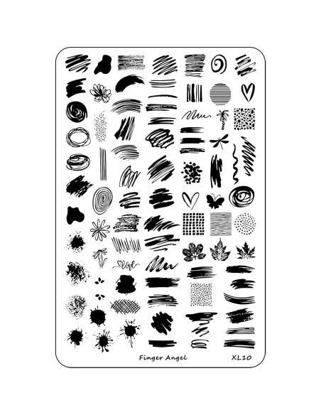 4 Placas de Estampado de Uñas XL HaiQiang con Organizador 4 Placas de Estampado de Uñas XL HaiQiang con Organizador