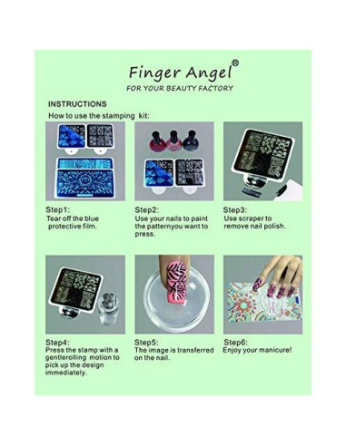 4 Placas de Estampado de Uñas XL HaiQiang con Organizador