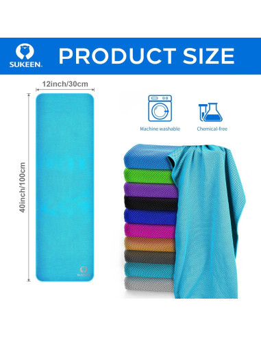 Toallas Enfriadoras Sukeen 4 Unidades 101.6x30.5cm para Deporte