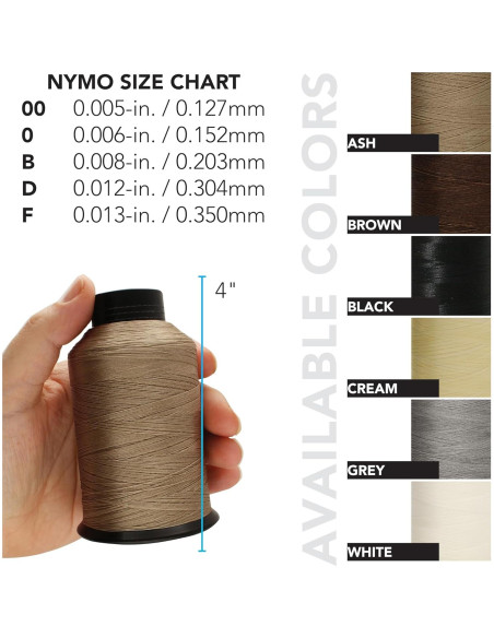 Hilo Nymo The Beadsmith Tamaño D 0.30mm 1448m Ceniza Hilo Nymo The Beadsmith Tamaño D 0.30mm 1448m Ceniza