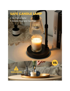 Lámpara Calentadora de Velas GODONLIF Negra con Temporizador 50W 2