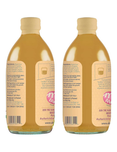 Vinagre de Sidra de Manzana Orgánico De Nigris con Miel 500 ml x2