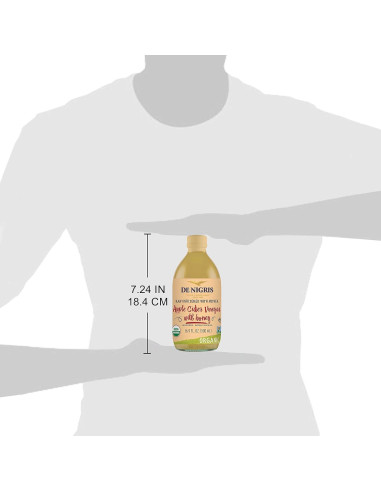Vinagre de Sidra de Manzana Orgánico De Nigris con Miel 500 ml x2