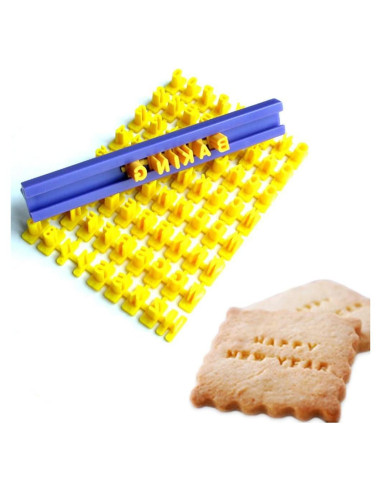Sellos de Galletas Coitak 72pcs Letras y Números 100% BPA Free