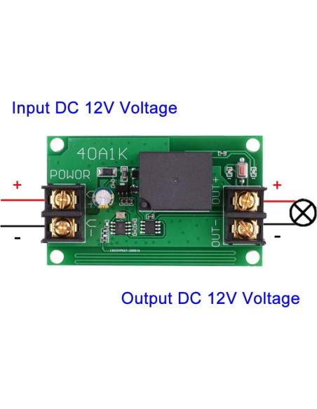 Relé Inalámbrico 12V 40A Fushionsea Control Remoto 433MHz Relé Inalámbrico 12V 40A Fushionsea Control Remoto 433MHz
