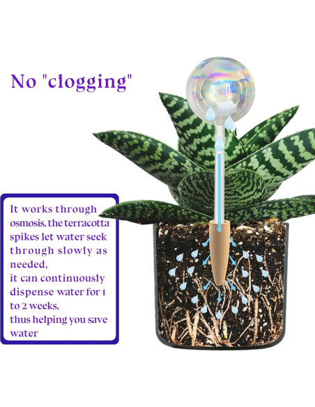 Paquete de 2 Esferas de Riego Iridiscentes Crafts Stone Paquete de 2 Esferas de Riego Iridiscentes Crafts Stone