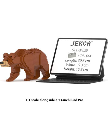 Bloques de Construcción JEKCA Oso Marrón 01S - 1090 Piezas