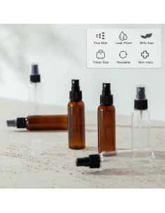 10 Botellas Spray 60ml Lisapack Transparentes Viaje 2